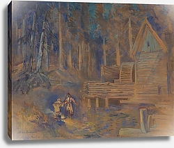 Постер Коровин Константин Boris Godounov – maquette de décor – le moulin d’après l’idée de M. Ermolieff