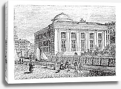 Постер Thorvaldsen Museum in Copenhagen, Denmark, vintage engraving