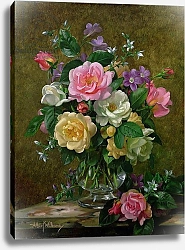 Постер Уильямс Альберт (совр) AB/32 Roses in a glass vase