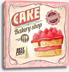 Постер Торт, ретро-плакат