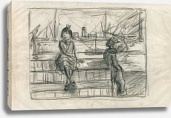 Постер Мигем Юджин Ван Twee kinderen aan de kaai