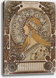 Постер Муха Альфонс Zodiac, Grand Bazar & Nouvelles Galeries, Tours, 1896