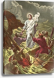 Постер Школа: Северная Америка (19 в) Jesus walking on the water