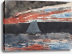 Постер Хомер Уинслоу Шхуна на закате