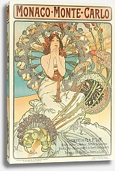 Постер Муха Альфонс Monaco, Monte-Carlo. Chemins de Fer P.L.M.