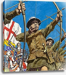 Постер Школа: Английская 20в. English Bowmen at Agincourt, 25th October 1415