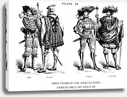 Постер Premier Tiers du XVIè Siècle, Costume Militaire Allemand, First Third of the 16Th Century, German Mi 2