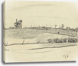 Постер Хенриет Хенк Landschap met mijninstallatie