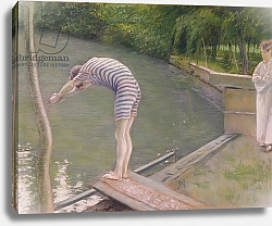 Постер Кайботт Гюстав (Gustave Caillebotte) The Bather, or The Diver, 1877