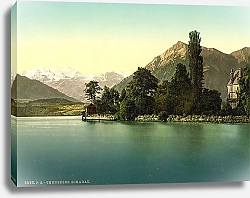 Постер Швейцария. Озеро Тунерзее, Шадау