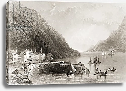 Постер Бартлет Уильям (последователи, грав) Rosstrevor Pier, County Down, from 'Scenery and Antiquities of Ireland' by George Virtue, 1860s