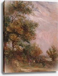 Постер Черчярд Томас Landscape with Trees and a Figure