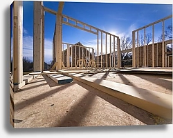 Постер New house framing construction
