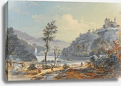 Постер Штунц Иоганн Батист Ansicht des Schlosses Birseck