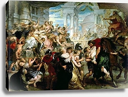 Постер Рубенс Петер (Pieter Paul Rubens) The Rape of the Sabine Women, c.1635-40