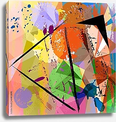 Постер Абстрактный фон с линиями и брызгами
