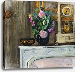 Постер Лебаск Анри Bouquet of Flowers on the Fireplace, 1920