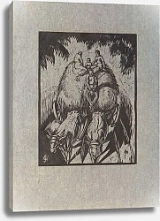 Постер Шольц Георг Menschen auf einem Heuwagen