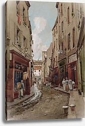 Постер Хоффбауер Федор Улица Сен-Медар в 1905 году, в направлении улицы Муфтар