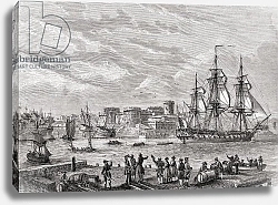 Постер Школа: Французская 19в. Brest in 1791, engraved by Le Breton, from 'Histoire de la Revolution Francaise' by Louis Blanc