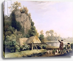 Постер Стаббс Джордж Two Gentlemen Going a Shooting, with a View of Creswell Crags, Taken on the Spot