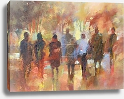 Постер Идущие по улице люди