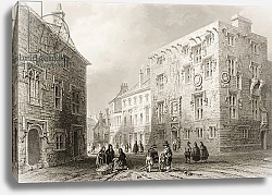 Постер Бартлет Уильям (последователи, грав) Street Scene in Galway, County Galway, from 'Scenery and Antiquities of Ireland'