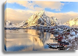 Постер Заснеженные фьорды, Норвегия