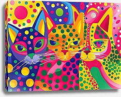 Постер Dotted animals. Cats №22