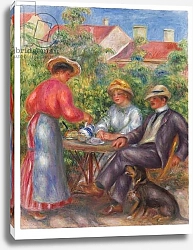 Постер Ренуар Пьер (Pierre-Auguste Renoir) The Cup of Tea, or The Garden, c.1906-07