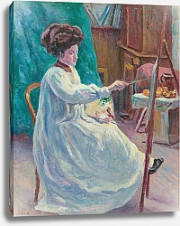 Постер Люс Максимильен Portrait de Madame Jourdan dans son atelier
