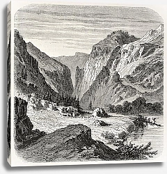 Постер Laramie river, Wyoming. Created by Janet-Lange, published on L'Illustration, Journal Universel, Pari