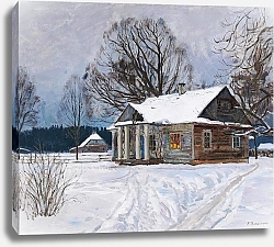 Постер Жуковский Станислав A Country House at Dusk in Winter