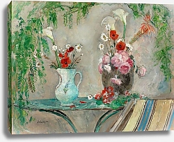 Постер Лебаск Анри Fleurs sur une table sur une terrasse