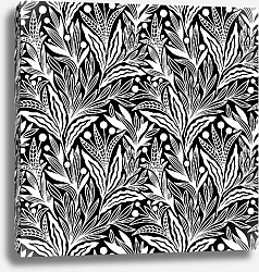 Постер Пальмовые листья на черном
