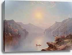 Постер Уотерс Джордж У. River Landscape At Daybreak