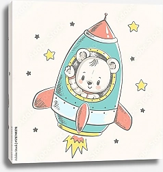 Постер Медвежонок на ракете