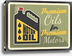 Постер Моторное масло, ретро-плакат для автосервиса