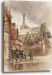 Постер Жуас Чарльз L’église Saint Séverin, vue de la rue Saint Jacques