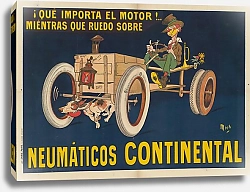 Постер Либо Мишель ¡ Qué Importa el motor !.. Miéntras que ruedo sobre neumáticos Continental