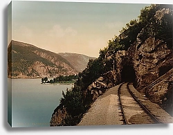 Постер Норвегия. Железная дорога в городе Восс