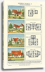 Постер Поселения I. Общий вид и планы этажей домов