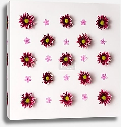 Постер Узор из ярких розовых цветов