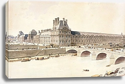 Постер Хоффбауер Федор Le Palais des Tuileries en 1690, vue du quai de la Grenouillère
