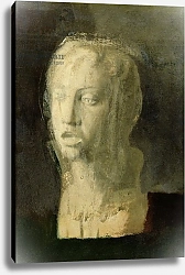 Постер Дега Эдгар (Edgar Degas) Study of the Head of a Young Singer, after Della Robbia, c.1856-58