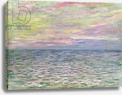 Постер Моне Клод (Claude Monet) On the High Seas, Sunset at Pourville; Coucher de Soleil a Pourville, Pleine Mer, 1882