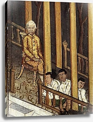 Постер Школа: Тайская Portrait of Rama VI viewing an eclipse of the sun in 1868