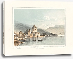 Постер Жакоте Жан Oberhofen et la Jungfrau Lac de Thoune