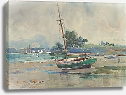 Постер Уолш Альфред Seascape with boat