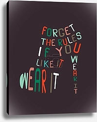 Постер Женская обувь с цитатой